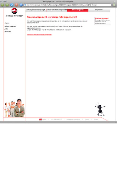 Screenshot website Sensus methode